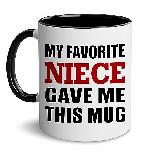 BSQUIELE My Favorite Niece Gave Me This Mug, Gift for Men, Women, Funny Gifts For Aunts And Uncle Anniversary Birthday Christmas Celebration Worlds Best Aunt Appreciation Best Uncle Coffee Mug 11 oz