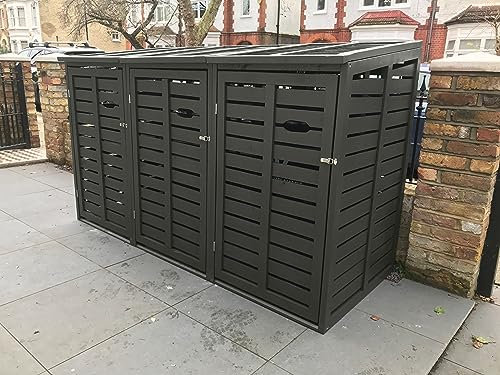 Triple Wheelie bin Store (Bark Olive Green)