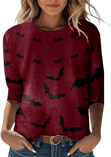 GFPGNDFHG Jeans Damen Kik Online Shopping Strickjacke Rot Frauen Halloween Print Langarm Tops Lose Mode Jacke Tägliche Strickjacke Blauer Wollpullover Damen Sweatjacke Dunkelblau Damen Bolero Blau