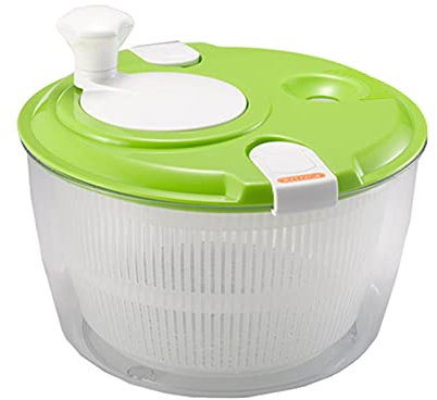 Essoreuse à Salade Grande 5L, laveuse et sécheuse de légumes et de laitue, essoreuse Manuelle Rapide pour Fruits, égouttoir de Cuisine Rotatif