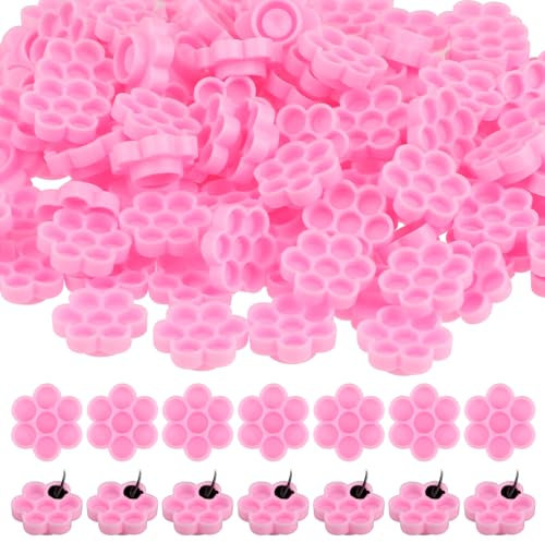 200 Pieces Flower Shape Glue Cup Eyelash Extension Glue Holder Lash Glue Tray Glue Holder for Lash Extensions Flower Glue Cup for Lash Extension Supplies for Women Girls Eyelash Extension Supplies