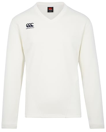 Canterbury Men's Classic Long Sleeve Cricket Overshirt | Cricket Whites Sweatshirt