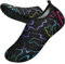 WateLves Badeschuhe Herren Damen Wasserschuhe Strandschuhe Schwimmschuhe Aquaschuhe Schnell Trocknend Barfußschuhe Breathable Surfschuhe Unisex Beach Pool Yoga(Farblinien schwarz 40/41)