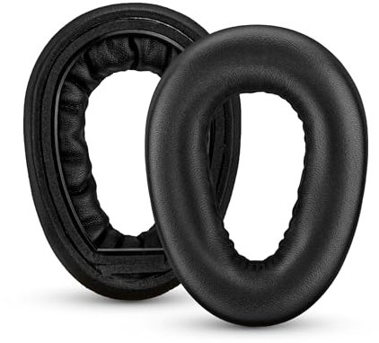 Brainwavz Ohrpolster aus Schaffellleder für Sennheiser PXC480, PXC550, PXC 550-II, MB660 UC, MB 660 MC Kopfhörer, weiche Ersatzkissen, extra Komfort (schwarz)