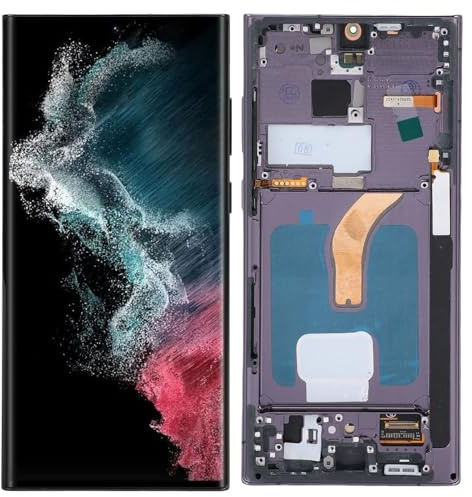 OLED per S22 Ultra, Display LCD LED Touch Screen Digitizer Assembly S22ultra 5G SM S908B, Sostituzione Schermo LCD con Cornice, Versione Internazionale