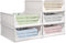 HOTOOLME Wardrobe Storage Box,5 Pack Stackable Wardrobe Storage Organizer, Clothes Drawer Storage for Cupboard Kitchen Bathroom Bedroom Office