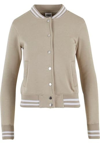 Urban Classics Women's Tb1990-ladies College Sweat Jacket Light, Chalkdust/Chalkdust, S