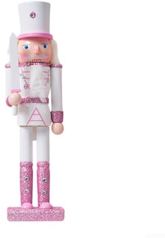 Casse-noisette en bois rose - Hauteur : 30 cm - Décoration de fête de Noël (D)