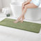 MIULEE 1 Pezzo Tappeto in Microfibra 4 CM Lungo Anti-scivolo Assorbimento dell'acqua Morbido Tappetino da Bagno per Porte d'ingresso Corridoio Doccia Soggiorno 45X120 CM Verde oliva