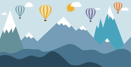 Papier Peint Panoramique La Montagne Bleue Papier Peint Chambre Adulte Papier Peint Panoramique Enfant Papier Peint Salon Décoratif Papier Peint Intissé 300x240cm