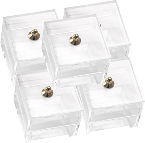 ibasenice 5 Uds Caja De Almacenamiento Transparente Artículos para El Hogar Decoración del Hogar para Guardar Decoraciones De Micropaisajes Mini Adorno para Casa De Muñecas Cajas De Dulces