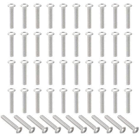PATIKIL #6-32x3/4 Vis Tête Cylindrique Six Pans Creux, 50 Pièces Acier Inoxydable 304 18-8 Boulons Vis Tête Cylindrique Six Pans Creux Allen Filetage Complet Unc