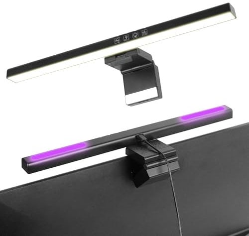 Niuoppy Monitor Light Bar, 40CM Computer Monitor Lamp with RGB Light Bar, Touch Control Screen Monitor Light, LED Gaming Screen Lights, Computer Backlights