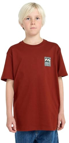 BILLABONG Jungen Stamp Ss T-Shirt, Korallenrot, 10 Jahre