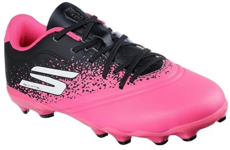 Skechers Jr Youth Fg Firm Ground Football Boots Boys Black/Pink 13 UK Child