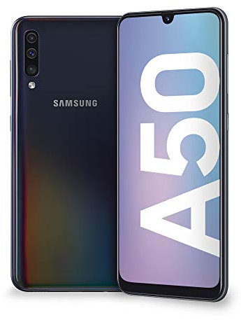 SAMSUNG Smartphone Galaxy A50 Enterprise Edition, écran 6,4 Super AMOLED, 128 Go extensible, RAM 4 Go, batterie 4000 mAh, 4 G, double SIM, Android 9 Pies, version italienne, noir (Reconditionné)