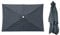 WMYYLX Replacement Parasol Canopy, Rectangular Garden Parasol Canopy Cover, 3X2m Replacement Umbrella Fabric, 6 Ribs for Garden, Patio Umbrella (Gray)