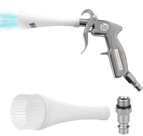 NAVESO Car Cleaning Gun, Air Blow Gun, Interior Car Detailing Air Blower, Car Dryer Air Blower with 2 Blower Nozzle, High Pressure Air Compressor Gun for Vehicle Car Carpet Dashboard Seat Upholstery