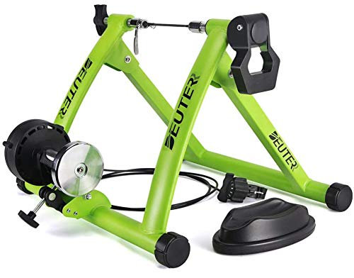 Fahrradtrainer, Grün Fahrradtrainer Indoor Cycling Rollen MTB Straße Heimtraining Turbo Trainer Radfahren Fitness Trainingsgerät for Mountain Road Bike