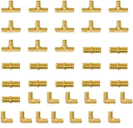 ZHGUIMING 1/2 inch PEX Fittings kit for PEX Hose Pipe and Tubing, 1/2 Fittings, Elbow Tee Straight Couplings Set(39PCS)