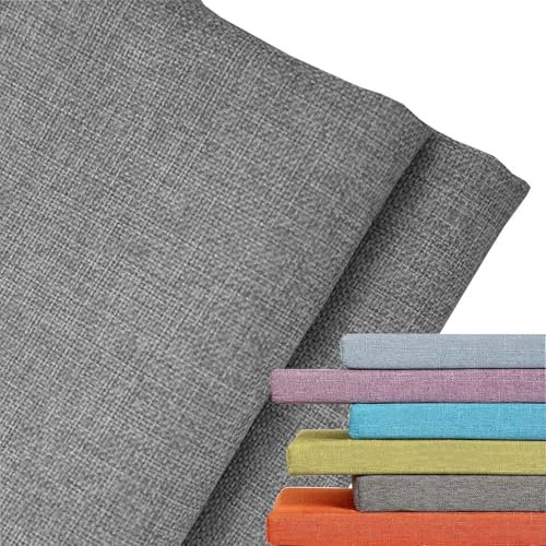 ELYSYSRL 5cm Dicke Sitzkissen Bank Bezug, Ersatzbezug für Sitzauflage, Leinen Bezug für Bankauflage, Gartenbank Auflage Outdoor, Waschbare Sitzauflage Kissenbezug (Grau, 80x40x5cm)