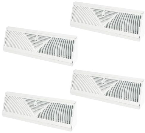 FAHKNS 4 Pcs Baseboard Register Vent 15in, White