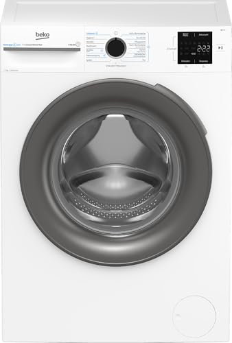 Beko BM3WFU4741W1, Waschmaschine, 7 kg, Frontlader, Waschvollautomat, 1400 U/min, SteamCure Dampffunktion, allergikergeeignet, Weiß