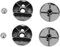 Operitacx 4 pièces Clips de Miroir de Salle de Bain de Zinc Supports de Miroir Ronds pour Fixation et Sécurisation Du Verre