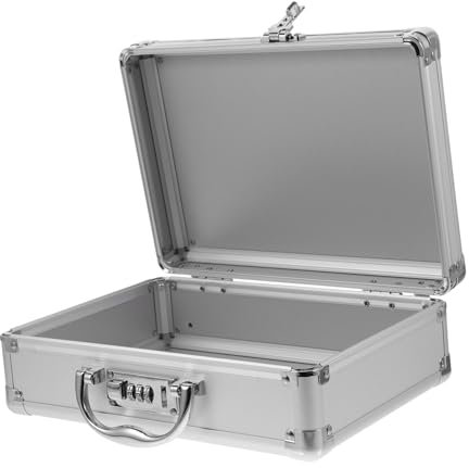 ETHZZLE Aluminium Werkzeugkoffer mit Passwortschloss Multifunktionale Tragebox für Werkzeuge Schmuck und Zubehör Tragbar für und Außenbereich Robuster Organizer mit Handgriff