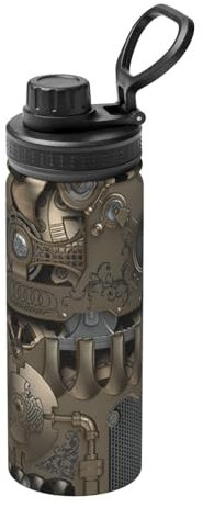 Steampunk Mechanical Gears 18oz Sports Insulated Kettle Stainless Steel Water Bottle Portable Sports Gym Travel Reusable