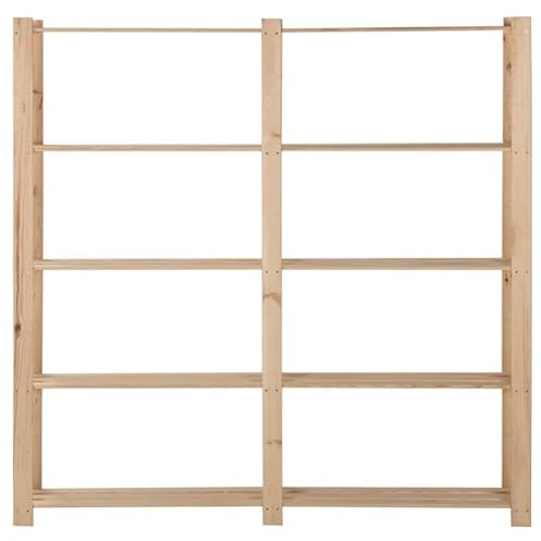 Eleganz Lagerregal aus Kiefer Massivholz mit 5 Böden 170x28,5x170 cm – Stabile Gewerbelagerung für Industrie & Werkstatt