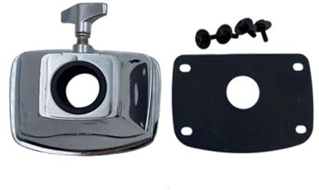 Generic Tom Cymbal Holder Clamp, Zinklegierung Tom Cymbal Holder, Clamp Bass Drum Tom Mount Bracket, Zinklegierung Schlagzeug-Halter, Metal Sturdy Instrument Parts Drum Holder Base Plate, 5cmx9cm
