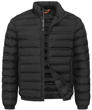 Indicode Herren INBjarne Steppjacke in Daunejacken-Optik mit Stehkragen | Wärmende Übergangsjacke mit wattiertem Design, Outdoorjacke, Alltagsjacke, Herrenjacke, Freizeitmode, Winterjacke für Männer