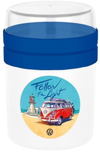 Gedalabels Food to go Becher VW Follow the light 500ml | Müsli to go | Volkswagen | Aufbewahrung