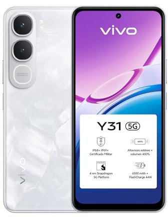 vivo Y31 5G 6GB+512GB Cámara 50MP Pantalla 6,72 6500mAh IP68 Android 15