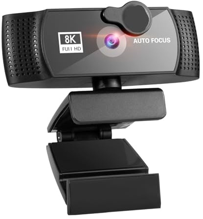 SEVEQIS Webcam del PC, Webcam 8K Full HD Web Camera con microfono USB Web Cam for PC Computer
