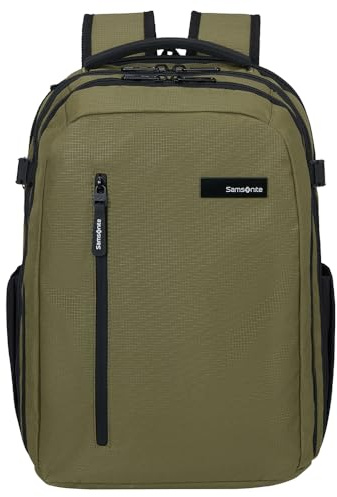 Samsonite Roader - Laptop Rucksack 15.6, Business & Schulrucksack mit Regenhülle - für Büro, Office & Schule & Uni - Grün (Olive)
