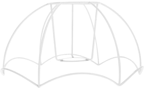 Zerodeko Marco de Pantalla Soporte Estable y Resistente para Lámpara de Mesa de Hierro Blanco Compatible Bombillas E27, Adecuado para de Interiores
