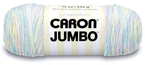 Caron 29400909010 Jumbo Ombre Yarn, 12 oz, Baby Rainbow, 1 Ball