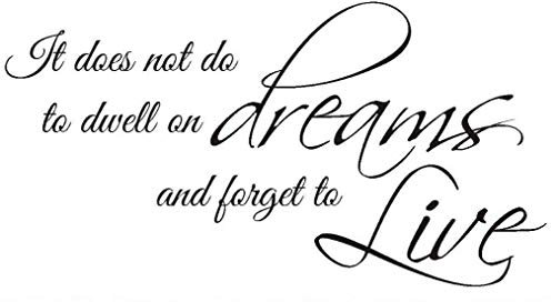 FSSS Ltd DWELL ON DREAMS FORGET TO LIVE HARRY POTTER FILM BOOK WALL ART STICKER DIY HOME (MINT, 85x45cm)