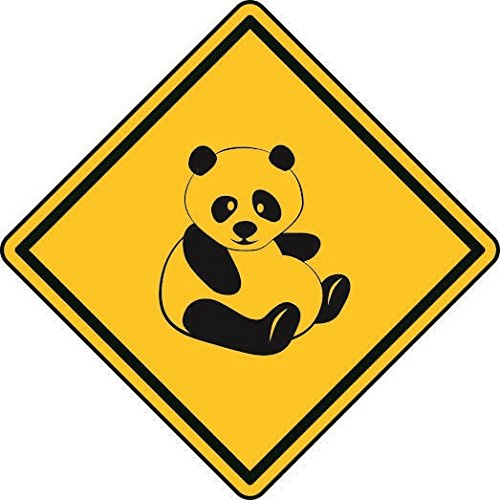 U24 Aufkleber Vorsicht Panda Pandabär Panda Bär Autoaufkleber Sticker