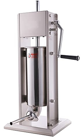 Hakka 11 Lb/5 L Sausage Stuffer 2 Speed Stainless Steel Vertical Sausage Maker