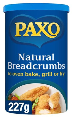 Paxo Natural Breadcrumbs, 227 g Drum (1-Pack) | High-Quality, Versatile Breadcrumbs, Crispy Texture, Vegetarian-Friendly, Ideal for Breading, Convenient Packaging