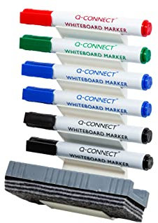 Q-CONNECT AWPE001QCA Whiteboard Stift und Radiergummihalter – Weiß