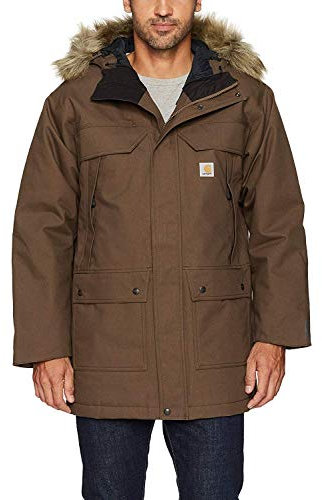 Carhartt Parka Sawtooth in Tessuto Quick Duck Uomo, Marrone (Marrone Canyon Scuro), L