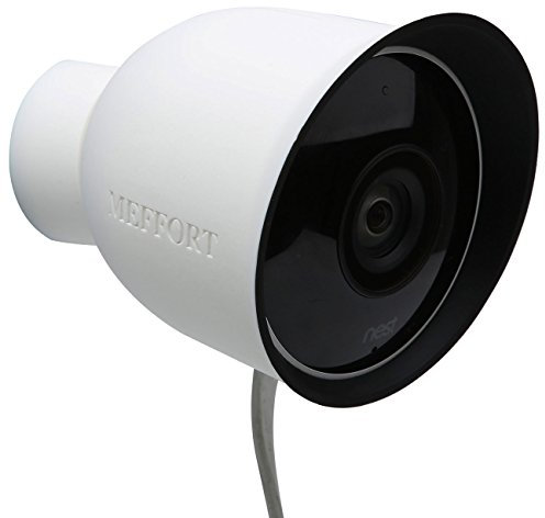 Silikon Skin Schutzhülle mit Dual Layer Sonnenblende Design für Nest Cam Outdoor (Klar Nachtsicht) bieten Sun Glare UV-Wetter Schutz & Disguise nestcam Sicherheit Kamera 1-Pack Weiß