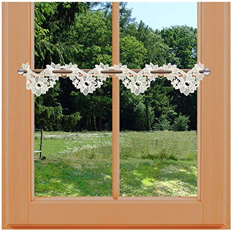 Feenhaus-Spitzenkante Miranda 10 cm Blumenspitze Natur traditionelle Vogtländischer Spitzenstickerei Feenhaus-Spitzengardine