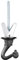 sourcing map Ceiling Hook Kit Bronze Finish Plant Hanging Ceiling Hook