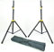 2 Stück PROFI Lautsprecherstativ S39B 60 kg / 100-185 cm Stahl schwarz mit Tragetasche/Tasche - Boxenstativ/Boxenständer mit extra breite Dreibein
