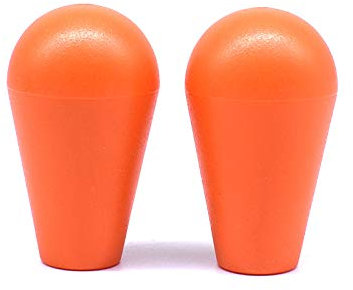 Arcity Arcade-Joystick ovaler Schlägerknauf, Kugelgriff, amerikanischer Stil, Orange und Orange, für Zippy SANWA SEIMITSU Arcade1up Maschinenkonsolen, 2 Stück